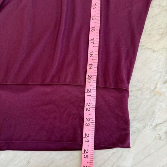 Ann Taylor Drape Neck Dolman Top blouse in plum color size M - Picture 6 of 6
